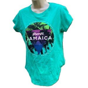 PIER 27 JAMAICA Green Graphic T-Shirt Women’s Medium